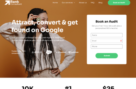 SEO Consultant Landing Page